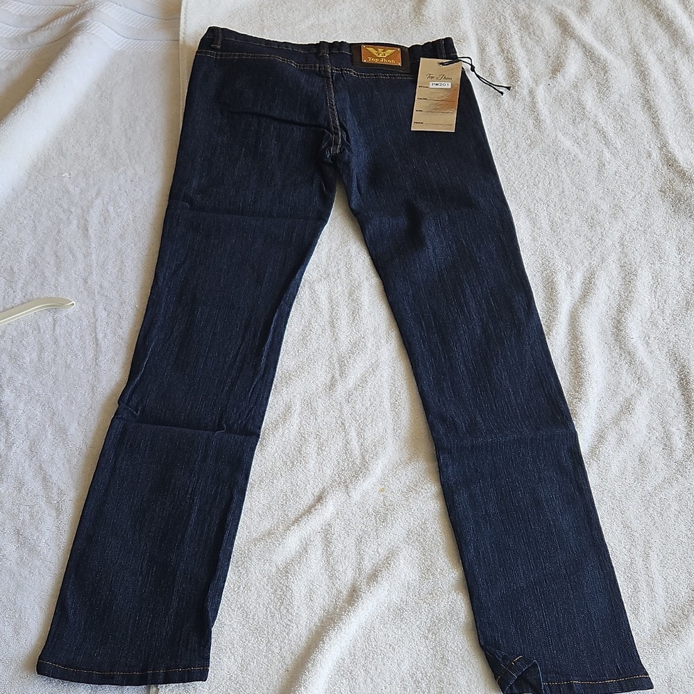 Top Jhon Boys Straight Jeans Dark Blue Cotton Spandex Size 9/10‎ MP701 woman - Picture 4 of 11